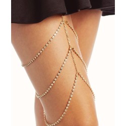 girls crystal thigh chain