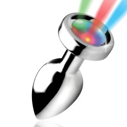 colorful light stainless steel butt plug