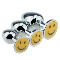 smiling face stainless steel anal plug